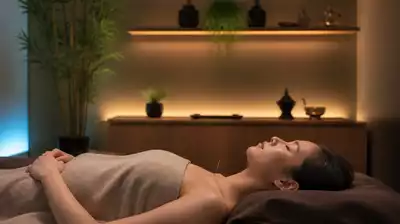 Calm environment for acupuncture session