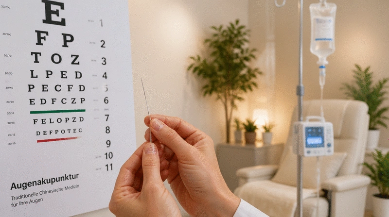 Augenakupunktur und Infusionstherapie kombinieren
